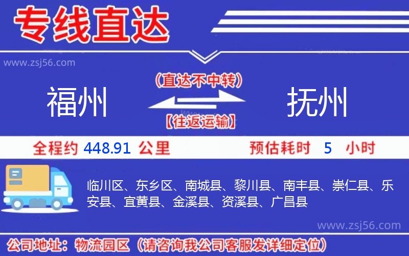 福州到撫州物流公司 福州到撫州物流公司